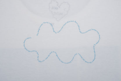 'Cloud watching club' t-shirt in white